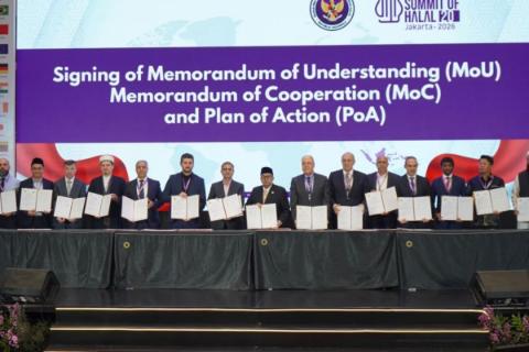 Signing of a Memorandum of Understanding between Indonesia's BPJPH and foreign halal certification bodies at the fifth Halal 20 (H20) Summit in Jakarta, 18-20 September 2026